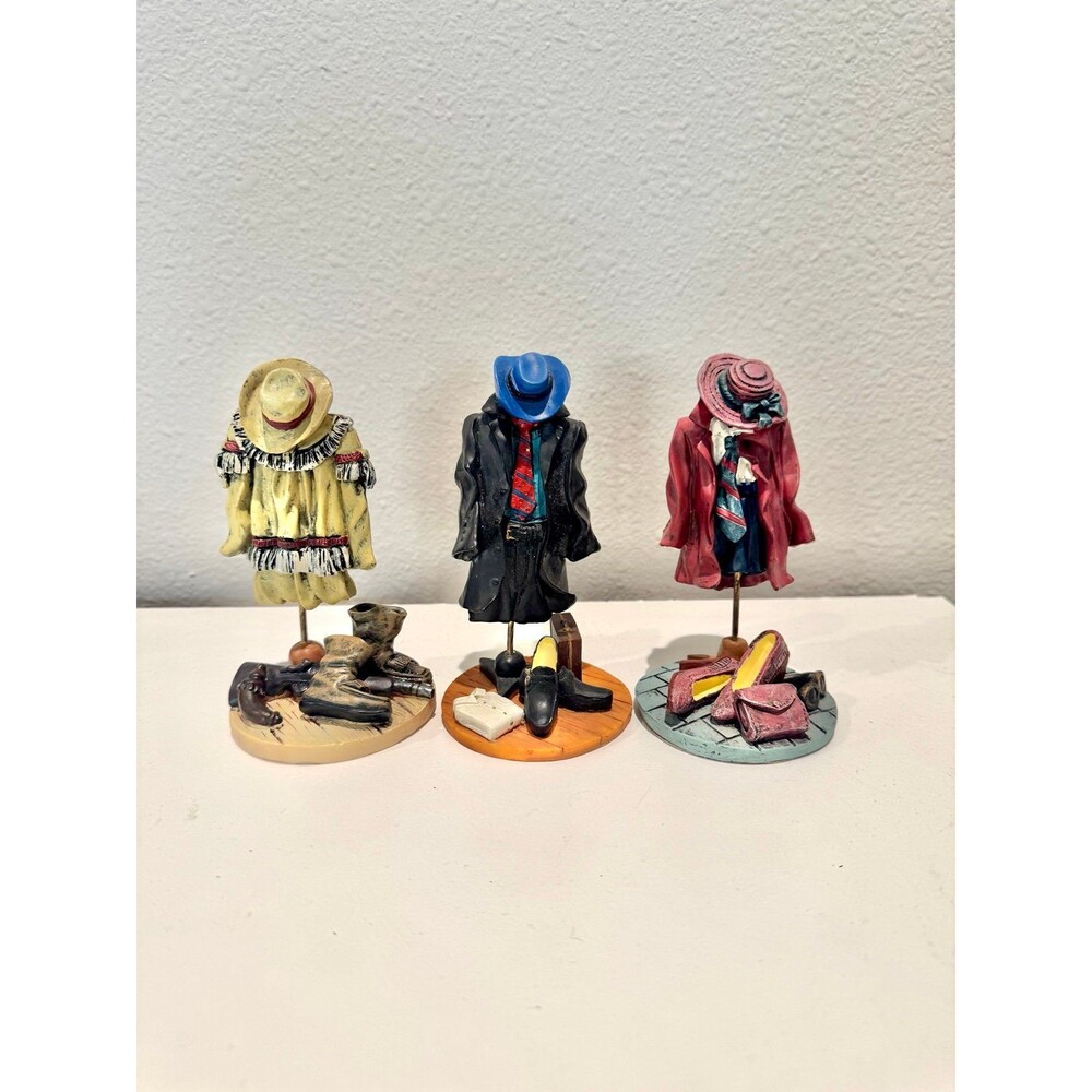 Vintage K’s Collection Clothing Outfits Resin Figurine Decor Set of 3